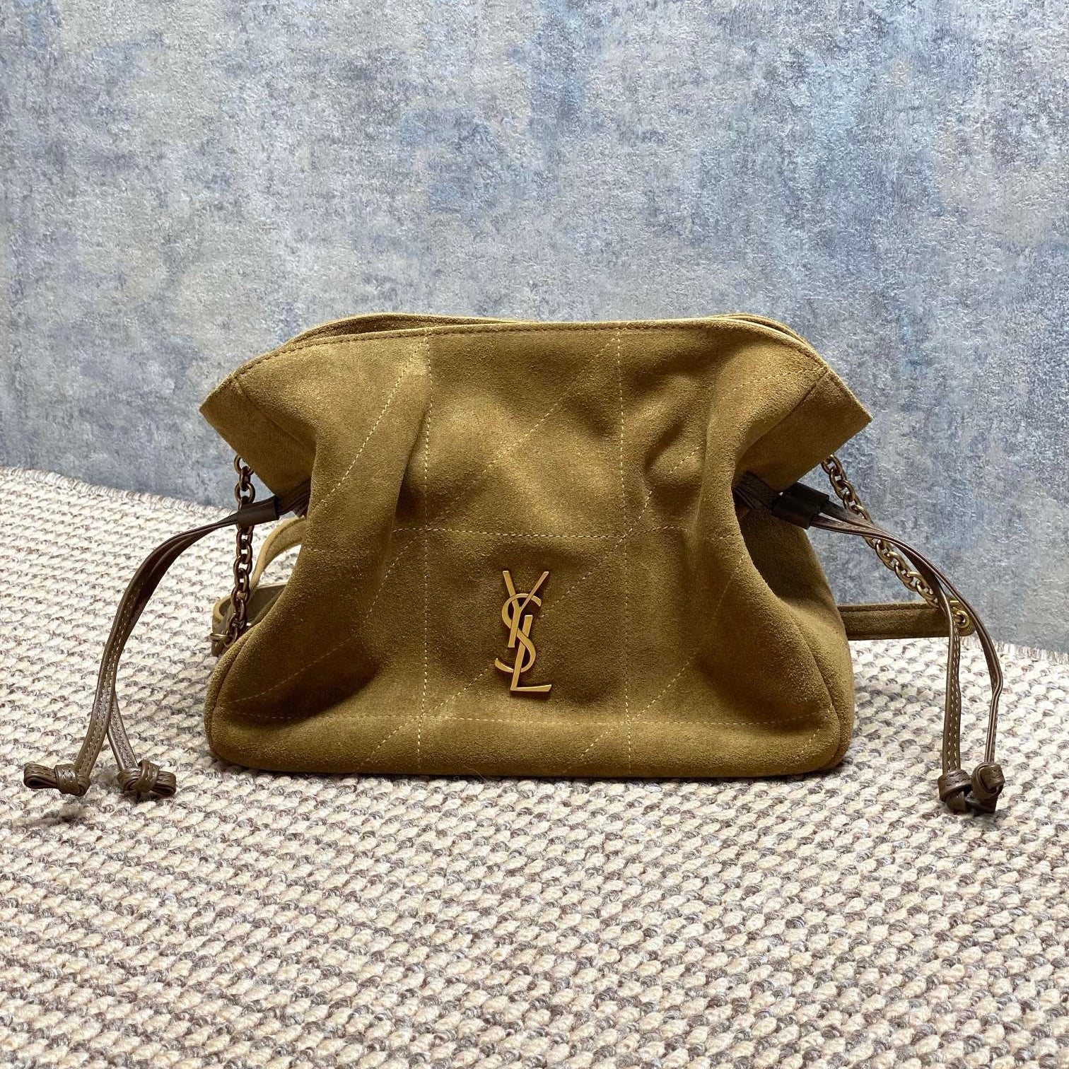 Saint Laurent Jamie Shoulder Pouch In Suede