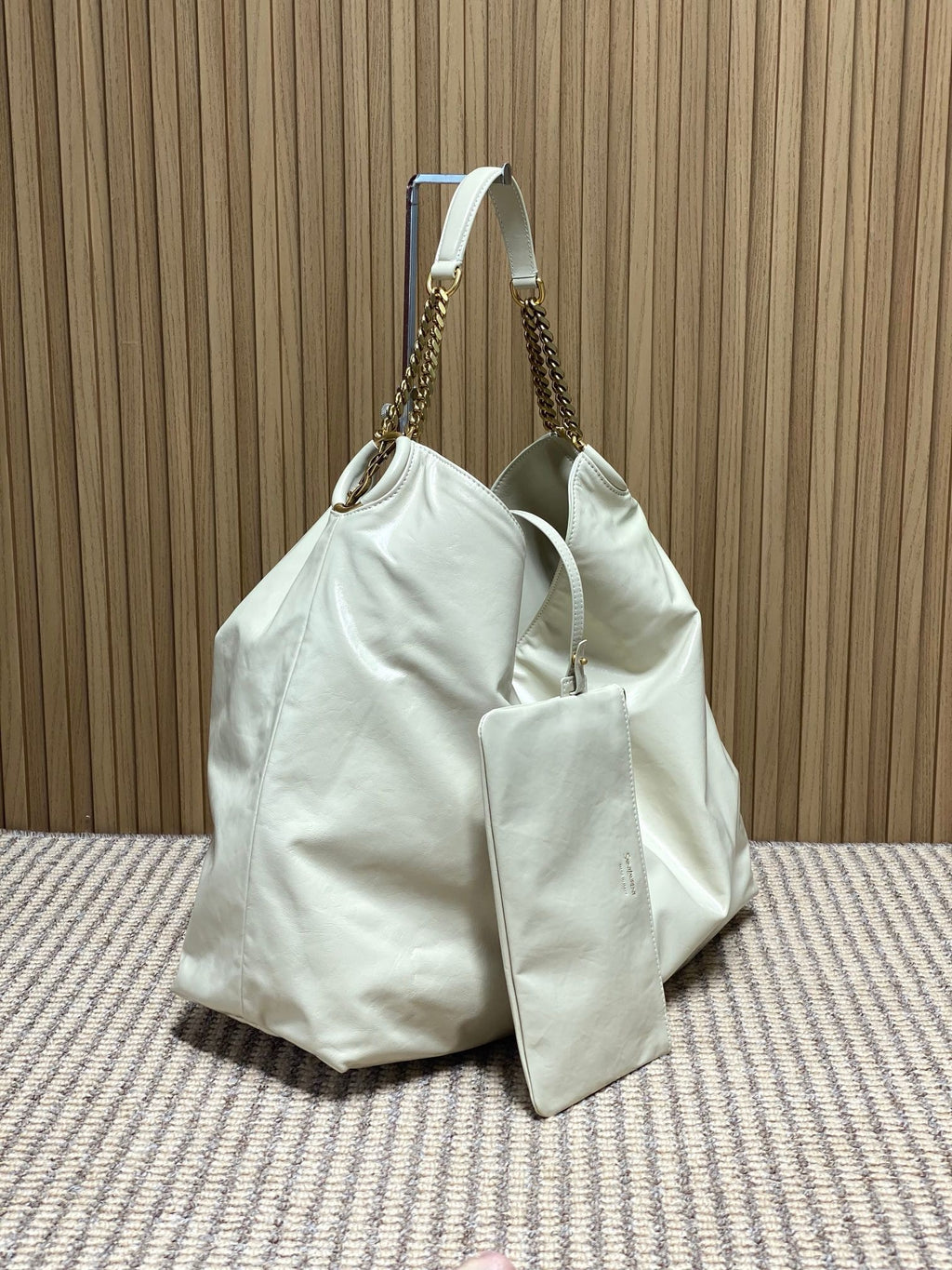 Saint Laurent Hortense Hobo In Shiny Leather