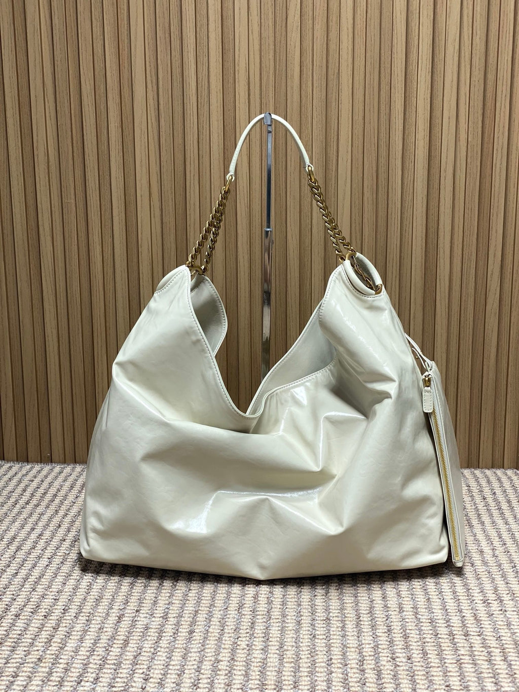 Saint Laurent Hortense Hobo In Shiny Leather