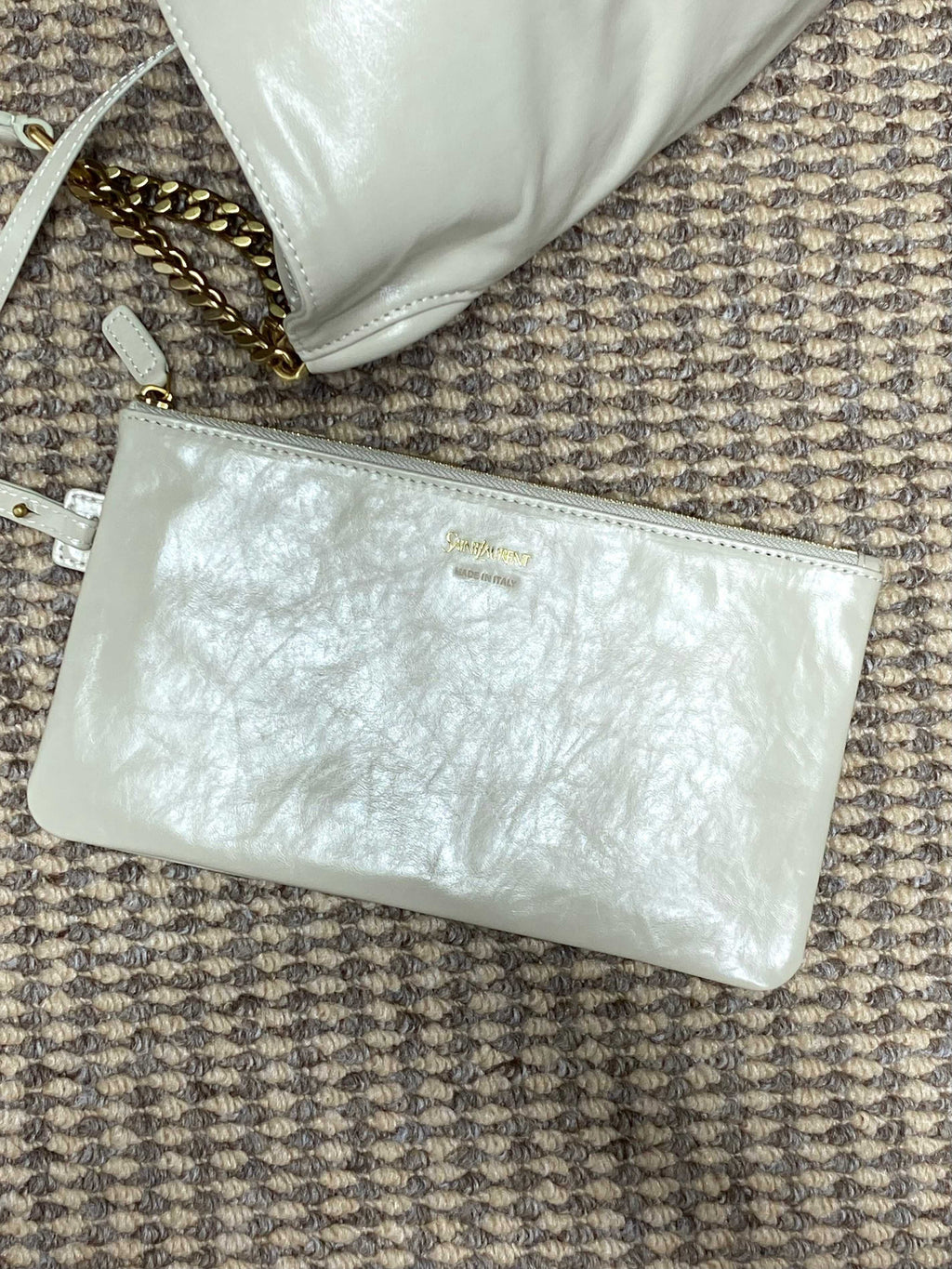 Saint Laurent Hortense Hobo In Shiny Leather