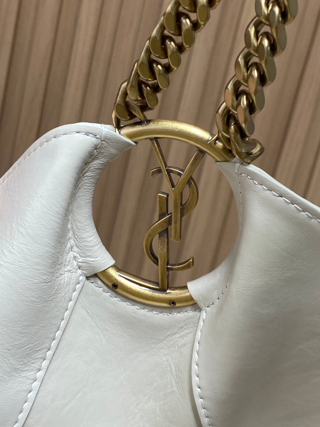 Saint Laurent Hortense Hobo In Shiny Leather
