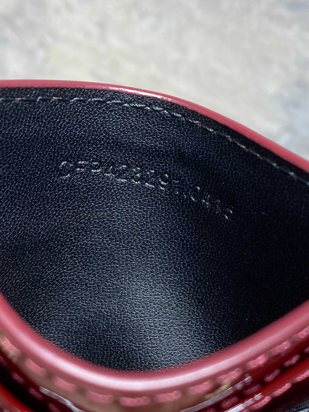 Saint Laurent Matelassé Card Case In Patent Leather