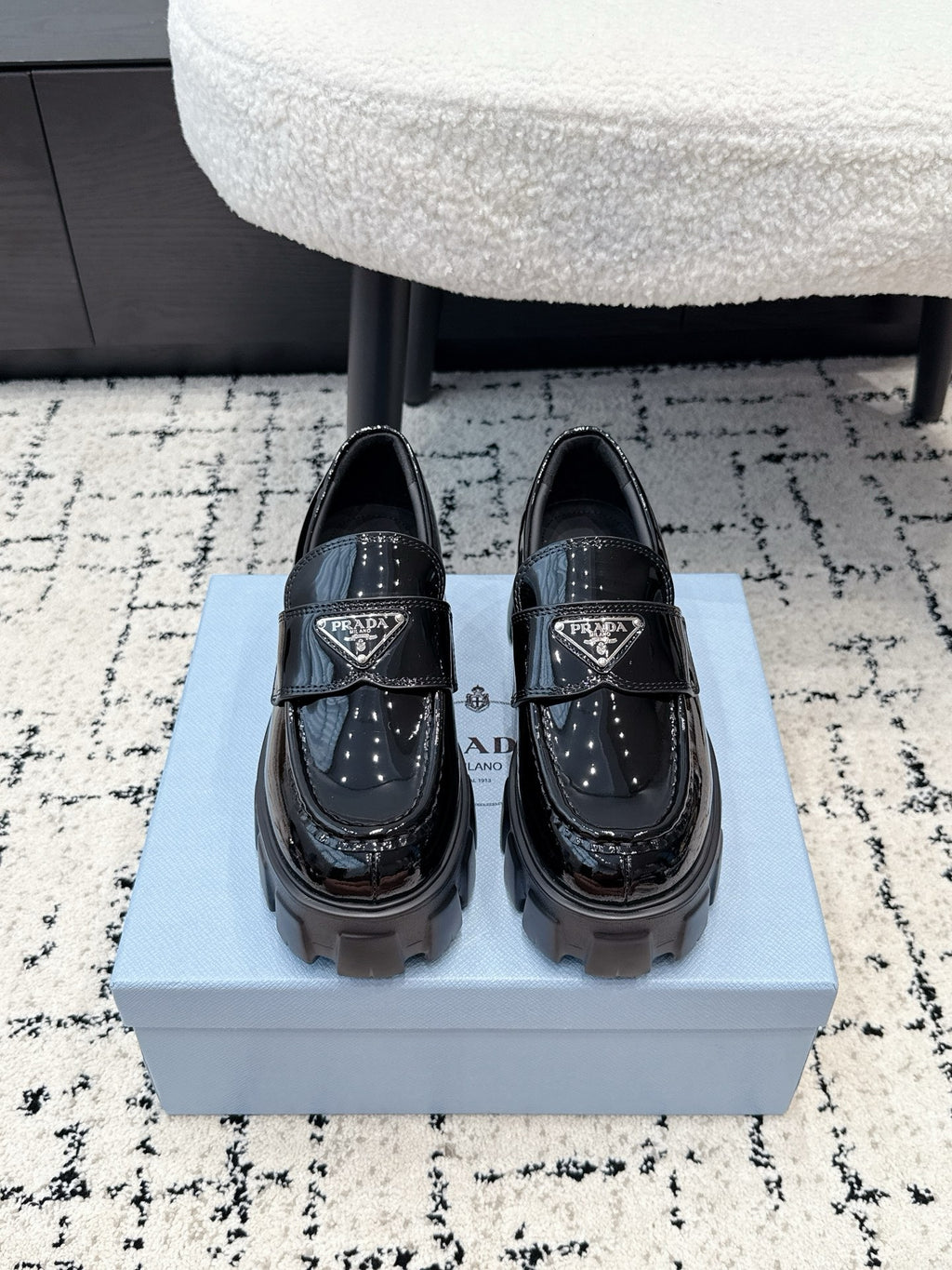 Prada Monolith Loafers in Calfskin