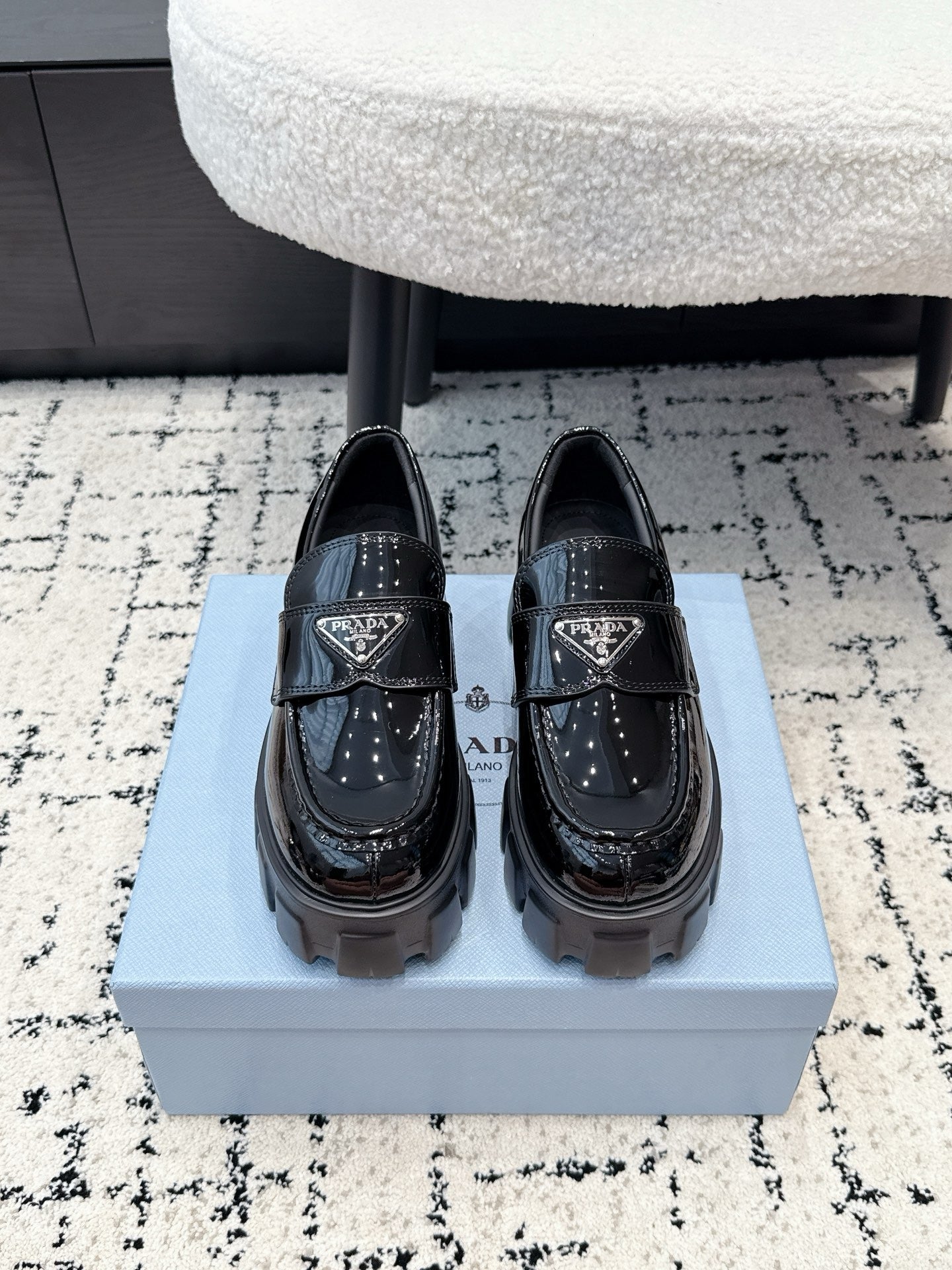 Prada Monolith Loafers in Calfskin