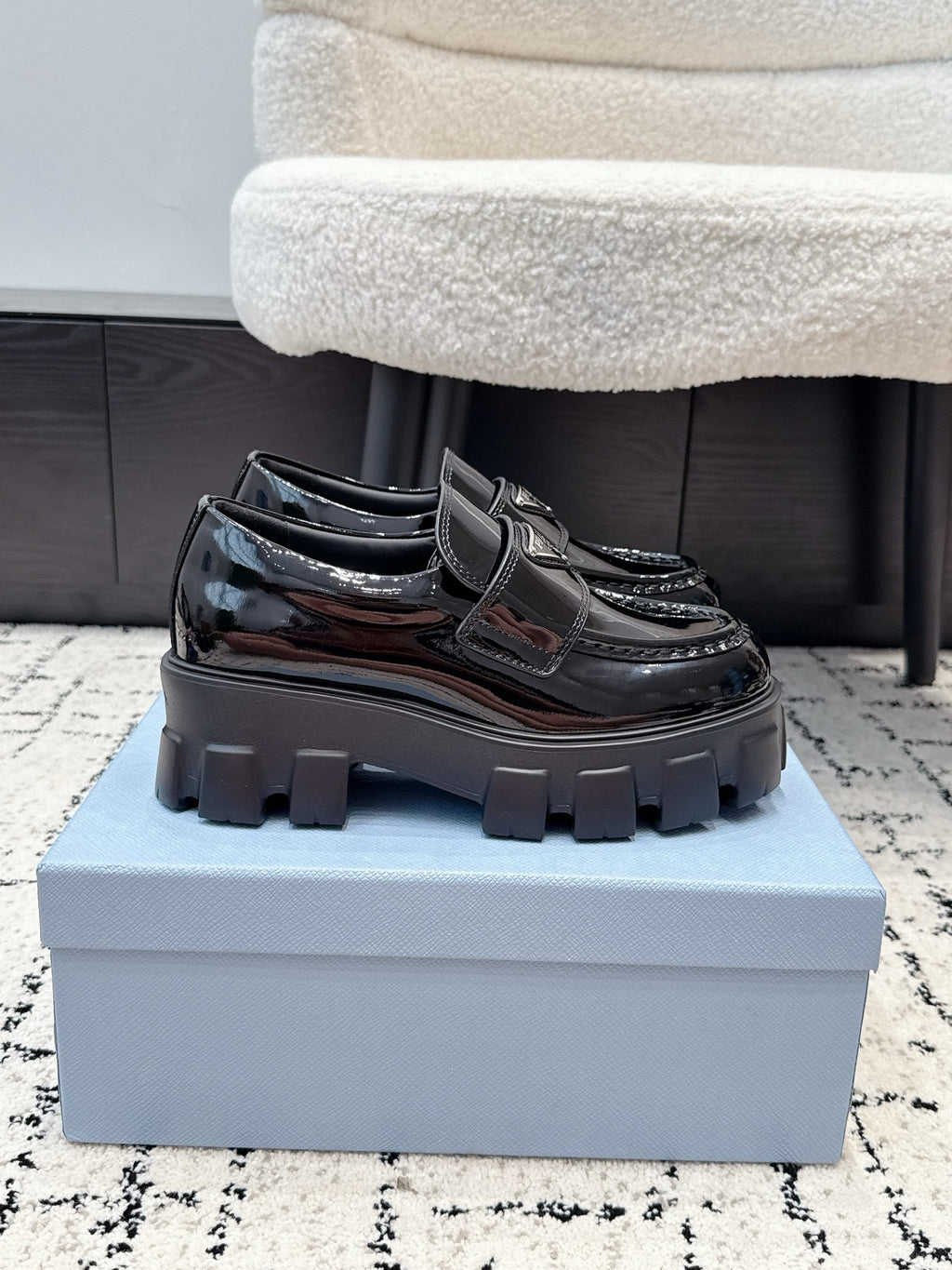 Prada Monolith Loafers in Calfskin