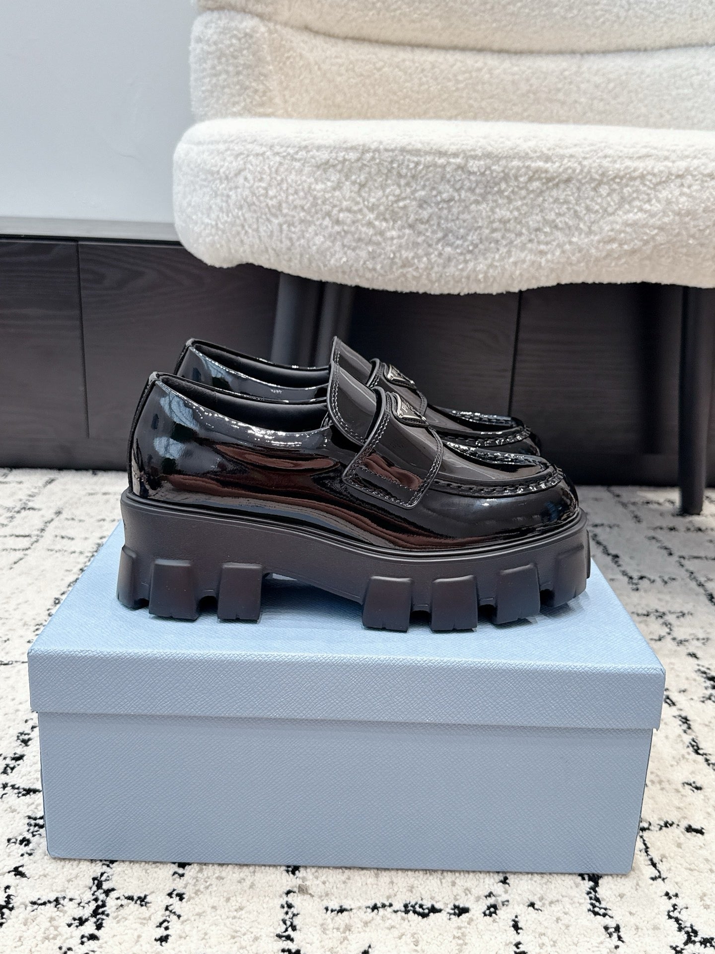 Prada Monolith Loafers in Calfskin