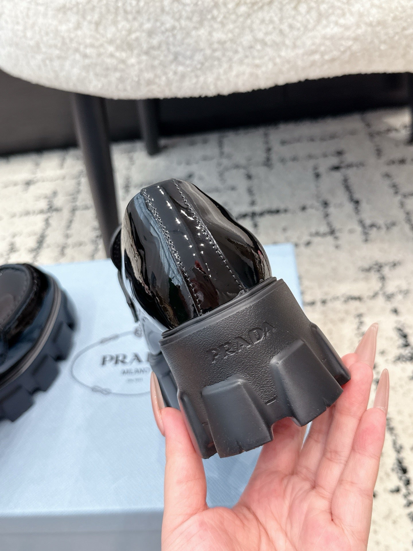 Prada Monolith Loafers in Calfskin