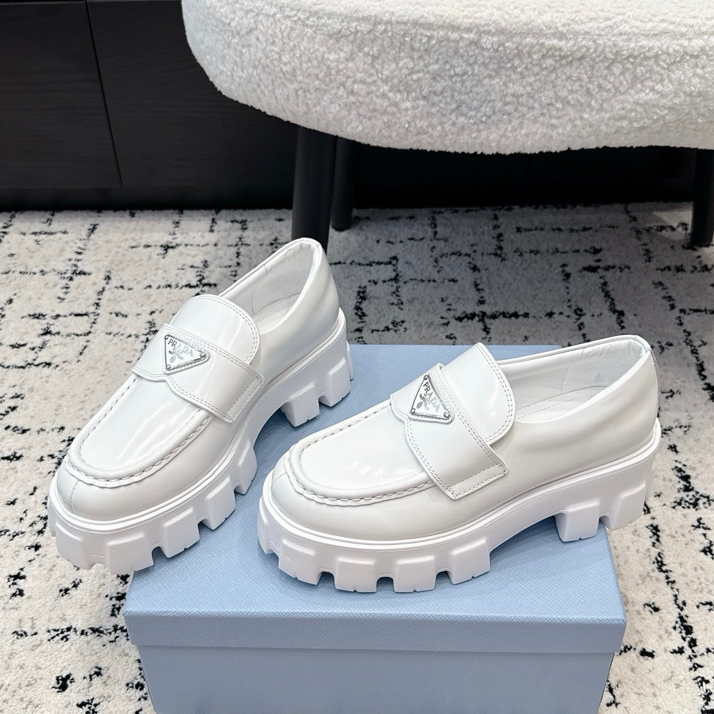 Prada Monolith Loafers in Calfskin