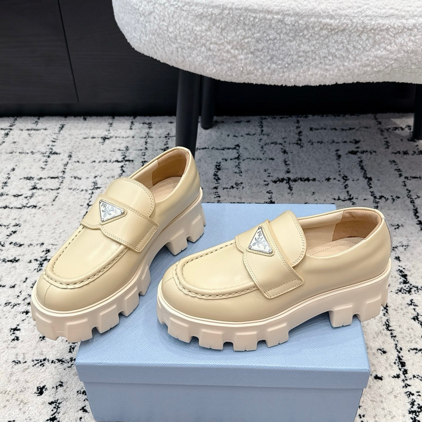 Prada Monolith Loafers in Calfskin
