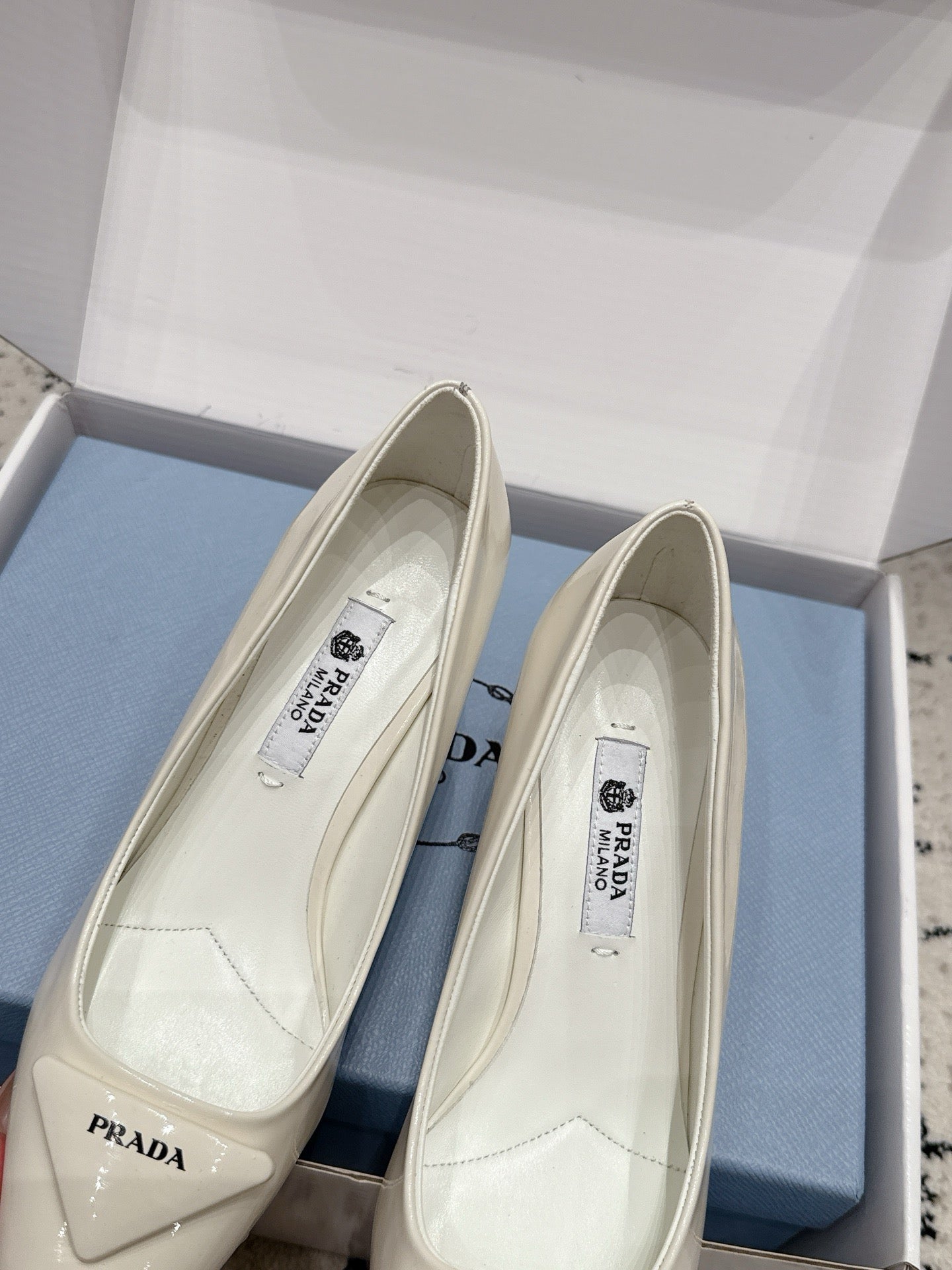 Prada Triangle Pump in Calfskin