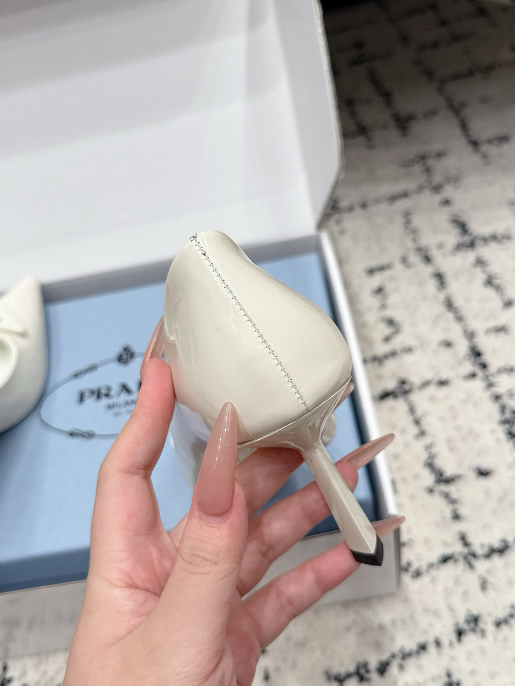 Prada Triangle Pump in Calfskin