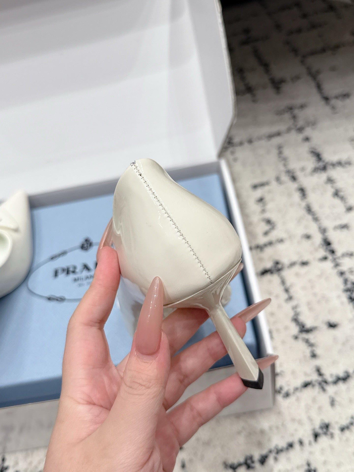 Prada Triangle Pump in Calfskin