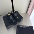 Saint Laurent Logo-Embellished Sandals in Lambskin