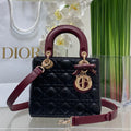 Dior Small Lady Dior Bag with Strap in Cannage Lambskin