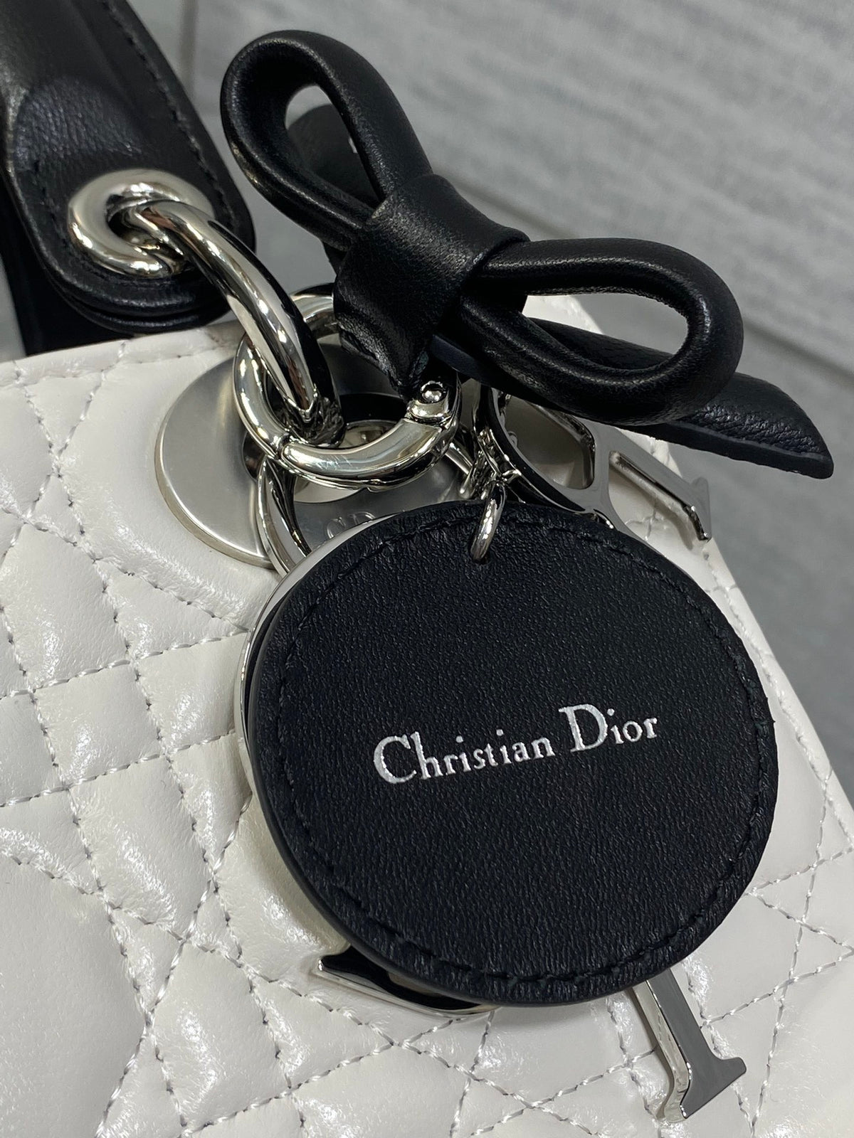 Dior Small Lady Dior Bag with Strap in Cannage Lambskin