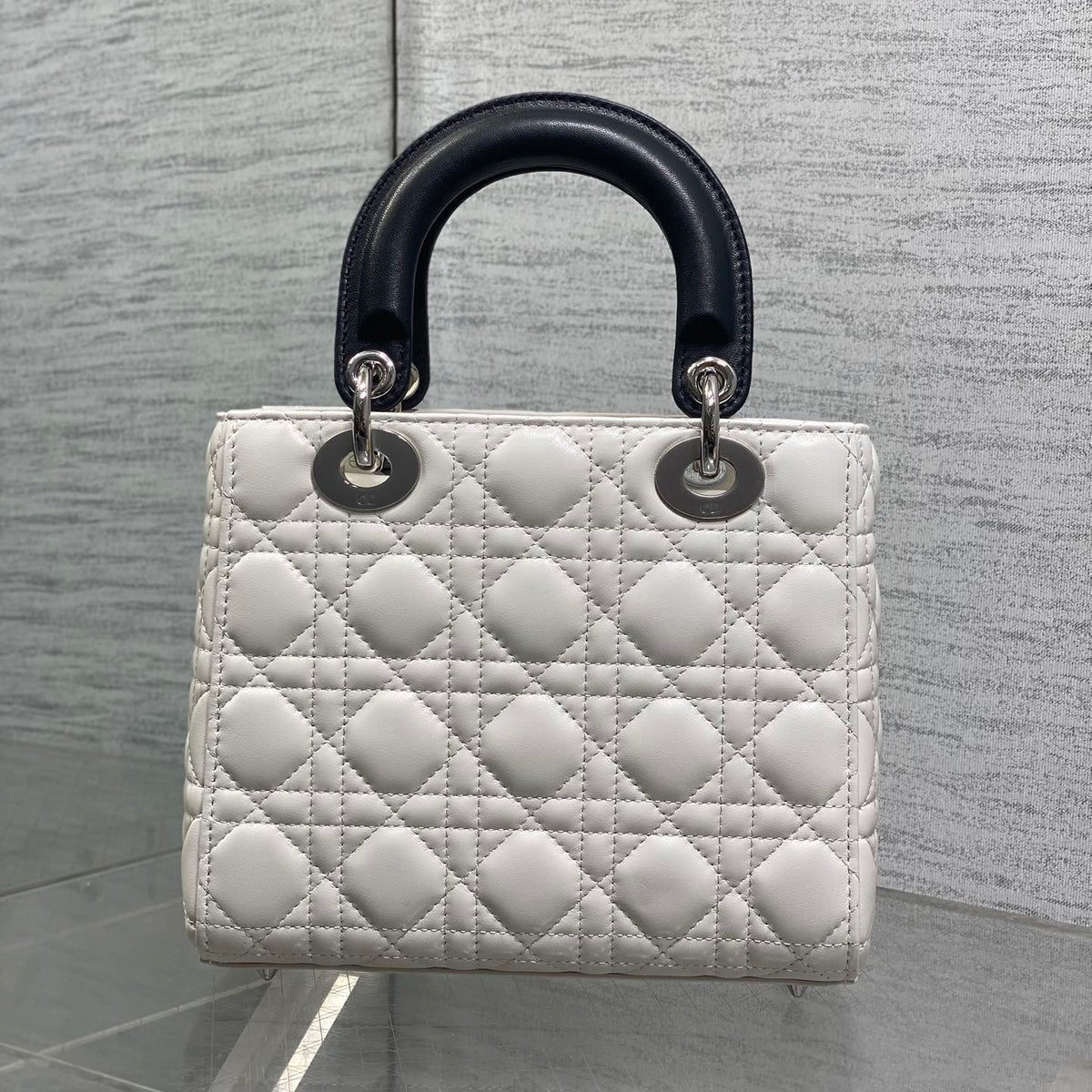 Dior Small Lady Dior Bag with Strap in Cannage Lambskin