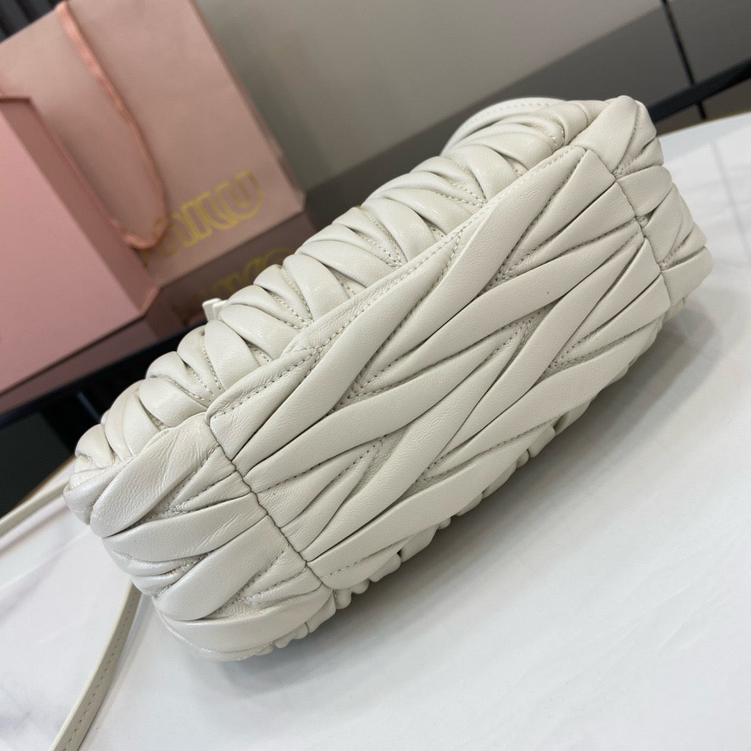 Miu Miu Wander Matelassé Nappa Leather Hobo Bag
