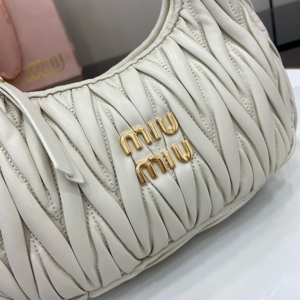 Miu Miu Wander Matelassé Nappa Leather Hobo Bag