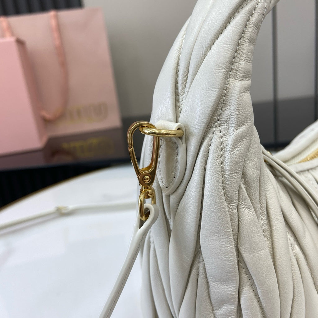 Miu Miu Wander Matelassé Nappa Leather Hobo Bag