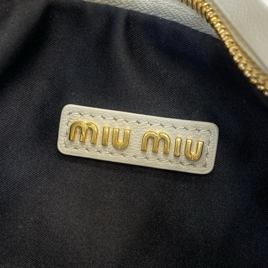 Miu Miu Wander Matelassé Nappa Leather Hobo Bag