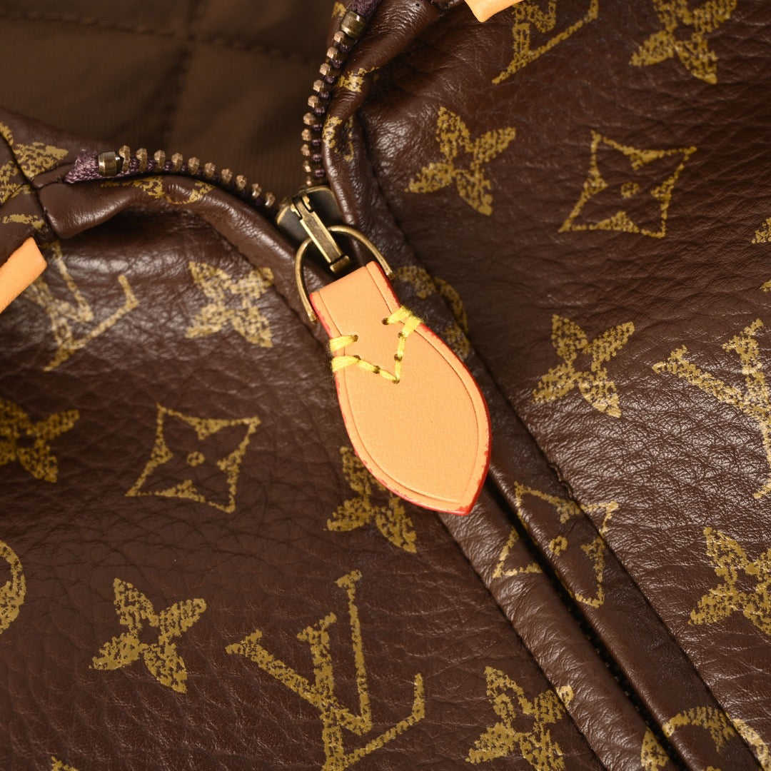 LV 1AKPSM Monogram Padded Leather Blouson