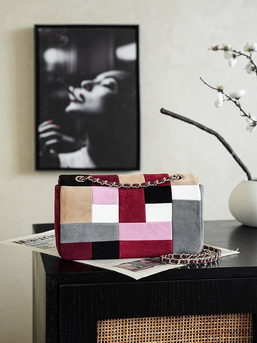 Chanel Classic Flap Bag in Suede Calfskin Patchwork