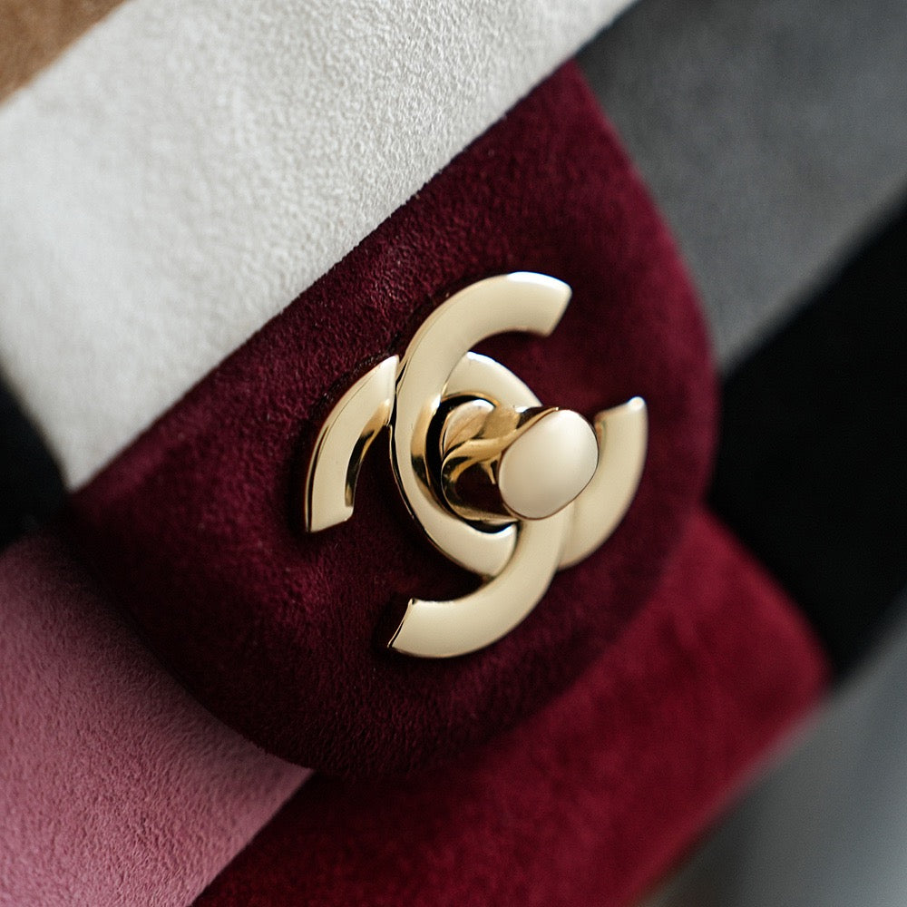 Chanel Classic Flap Bag in Suede Calfskin Patchwork