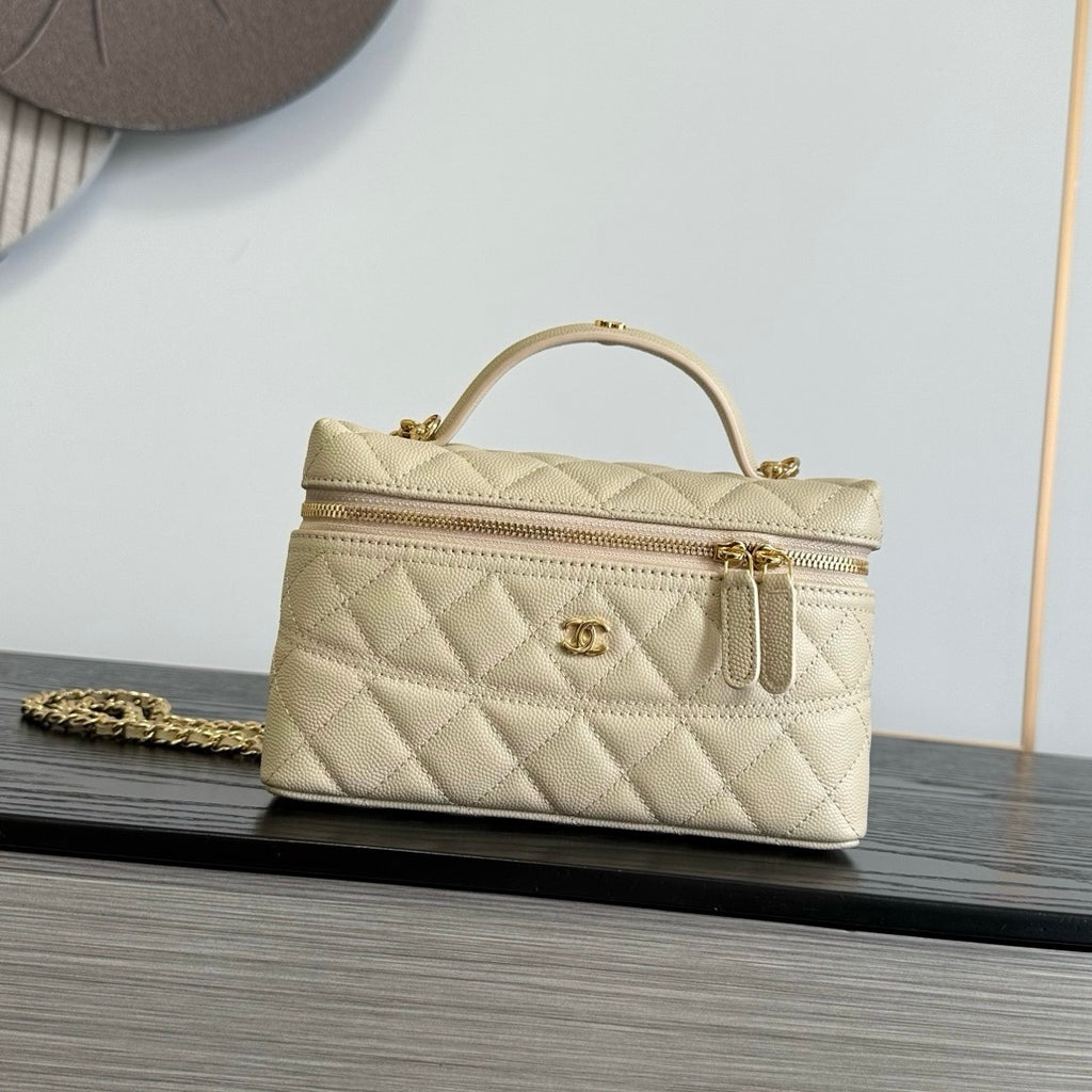 Chanel Trendy Handle Slim Vanity in Grained Shiny Calfskin