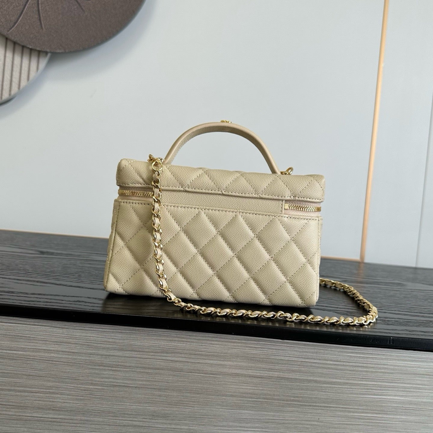 Chanel Trendy Handle Slim Vanity in Grained Shiny Calfskin
