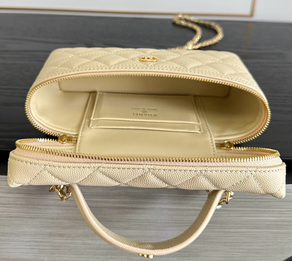 Chanel Trendy Handle Slim Vanity in Grained Shiny Calfskin