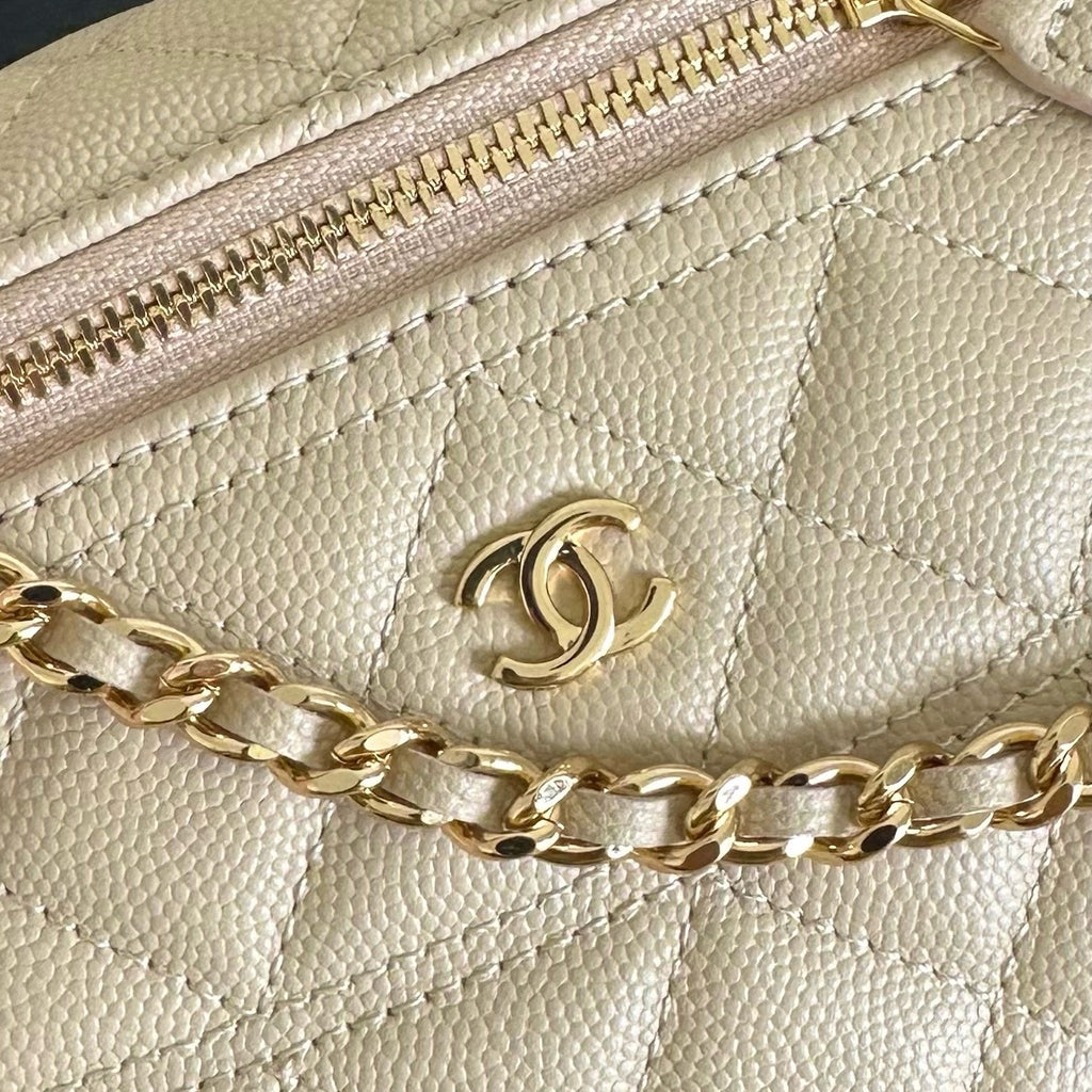Chanel Trendy Handle Slim Vanity in Grained Shiny Calfskin