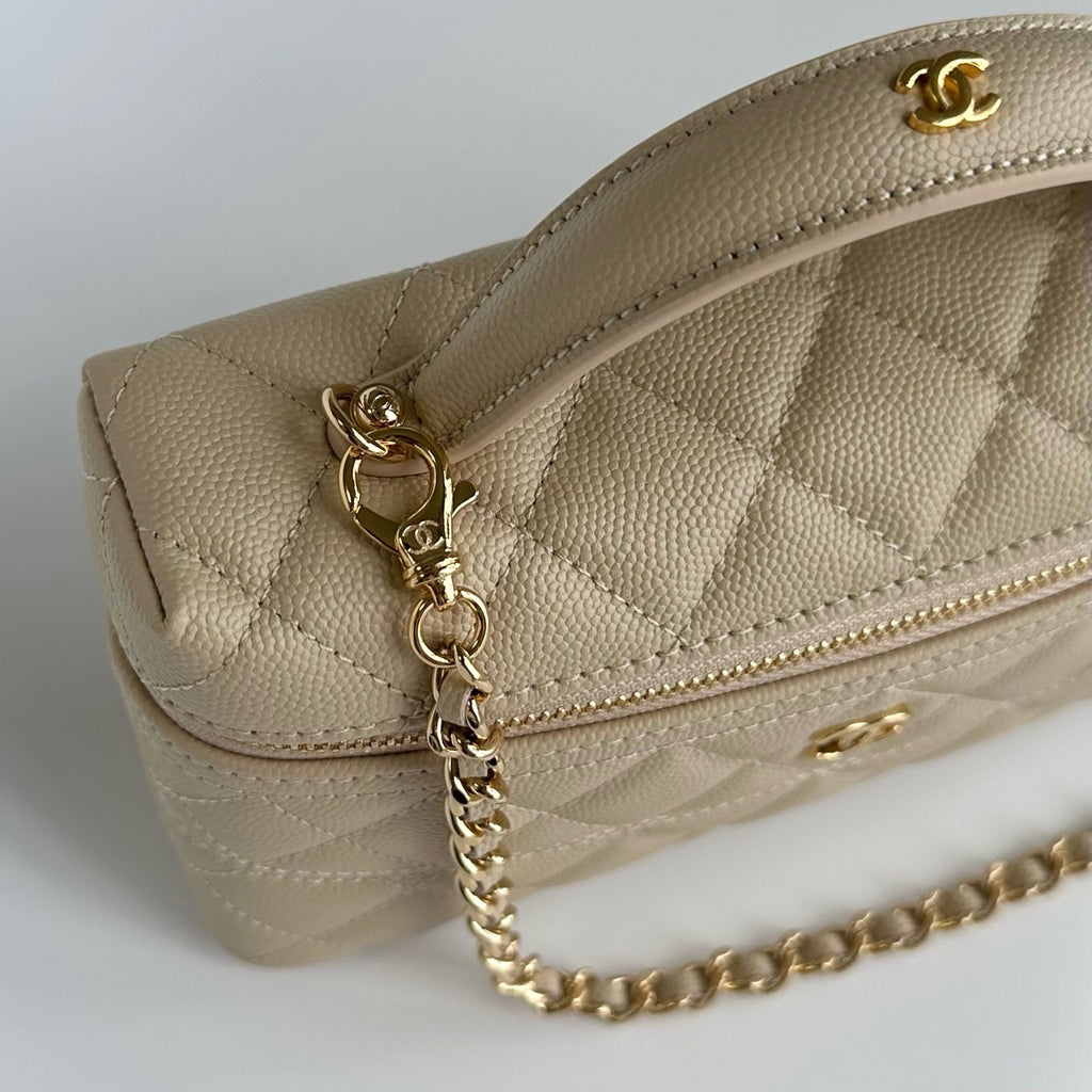 Chanel Trendy Handle Slim Vanity in Grained Shiny Calfskin