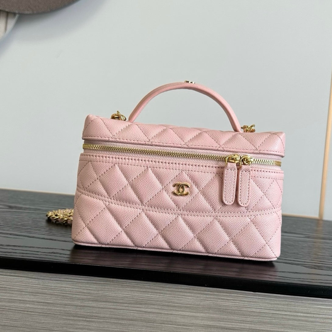 Chanel Trendy Handle Slim Vanity in Grained Shiny Calfskin