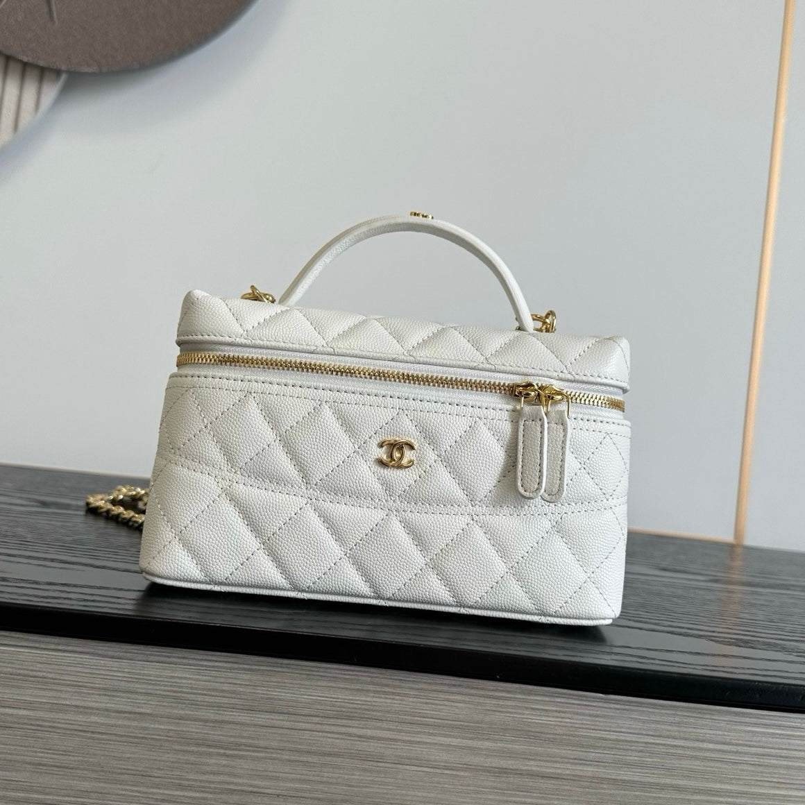 Chanel Trendy Handle Slim Vanity in Grained Shiny Calfskin