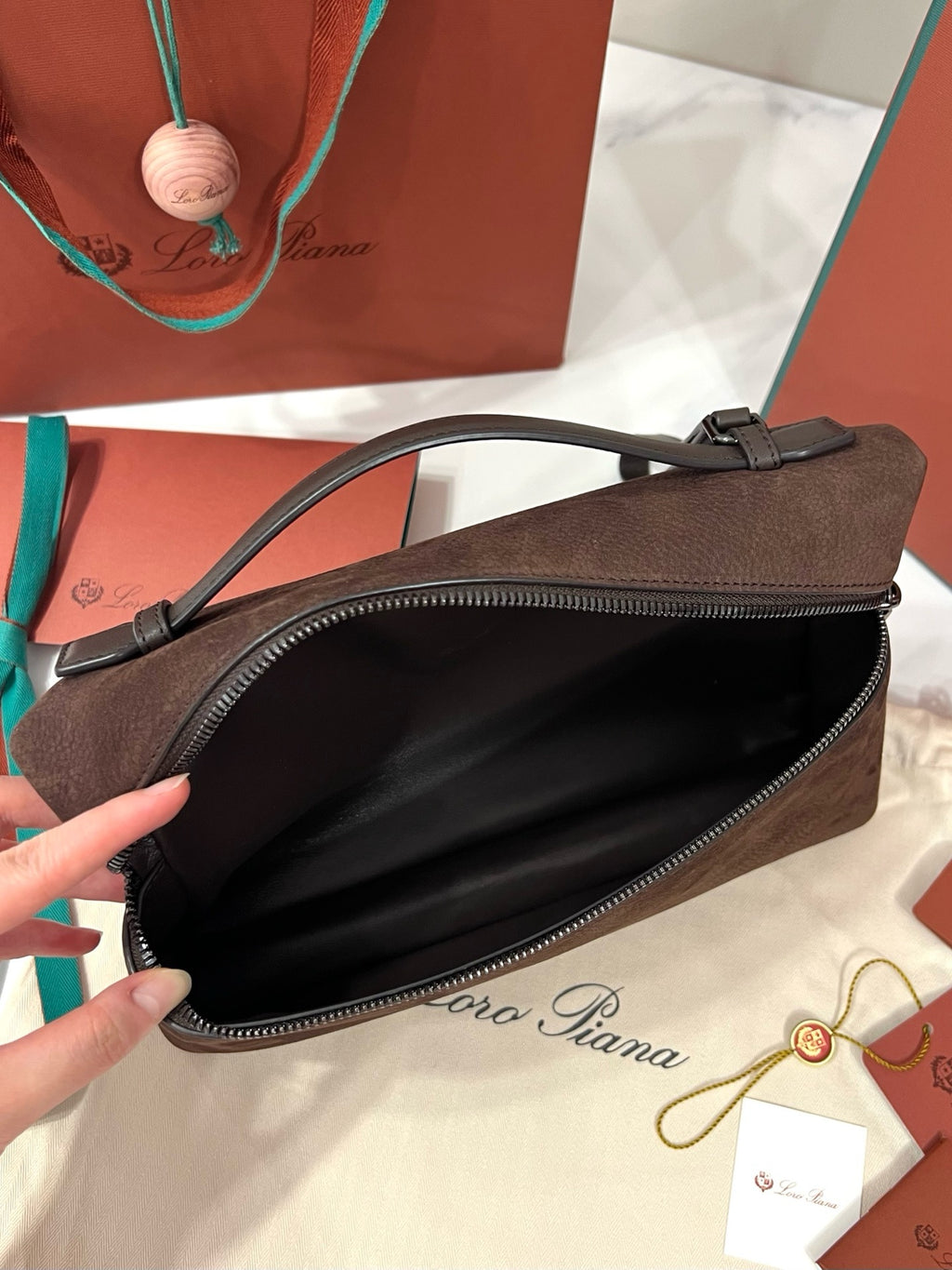Loro Piana Extra Pouch L29 in Smooth Calfskin