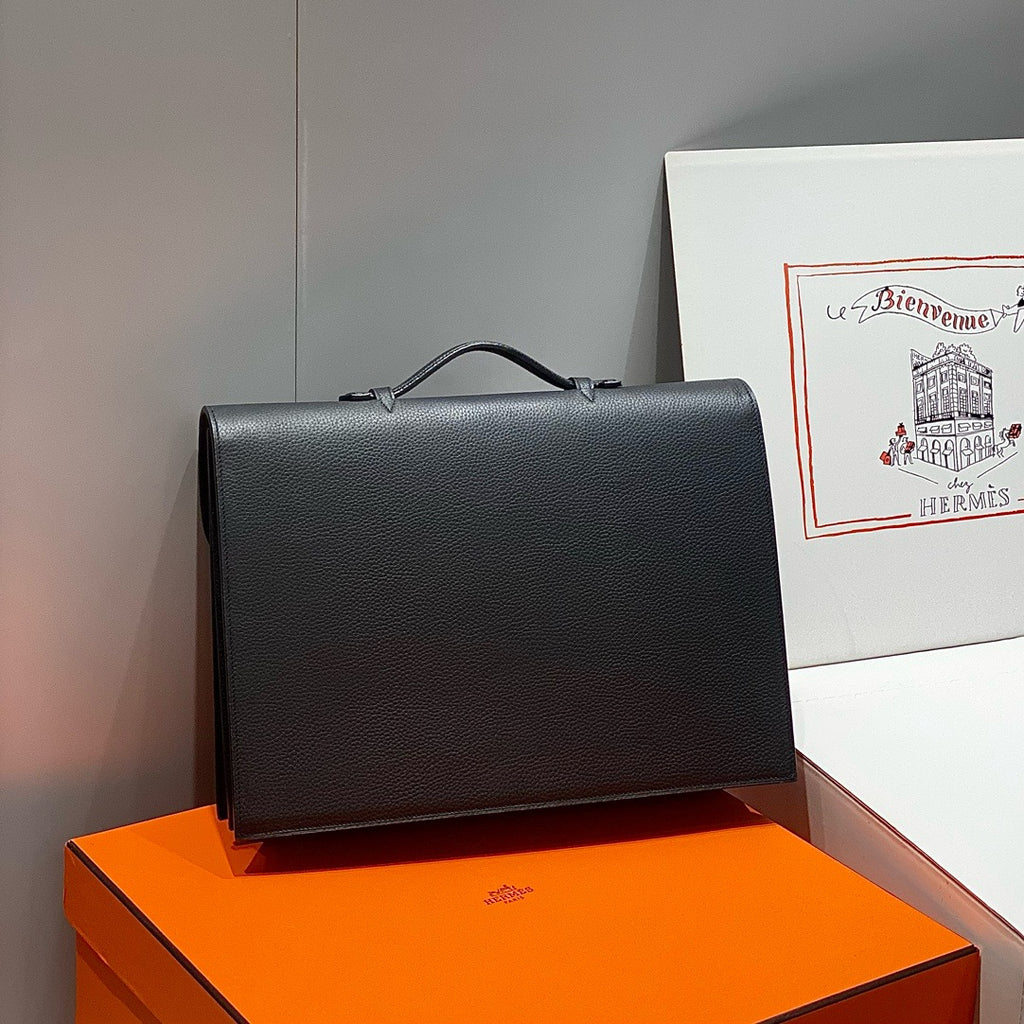 Hermes Sac A Depeches 38 Briefcase in Togo Calfskin