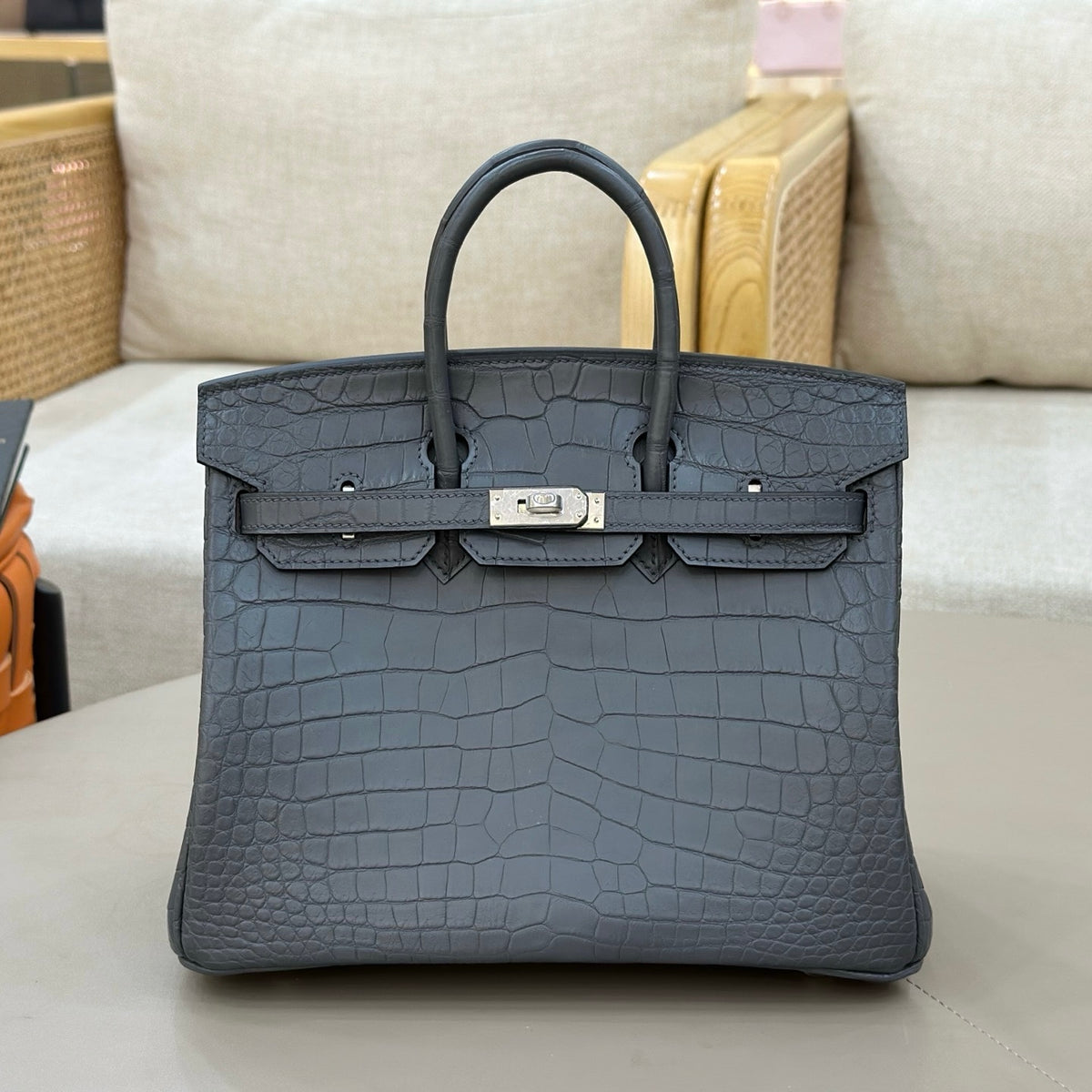 Hermes Birkin 25 in Matte Alligator Crocodile