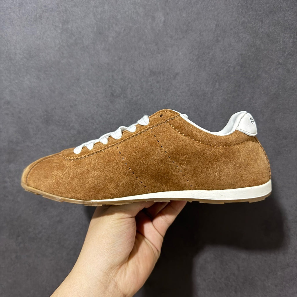 Miu Miu Plume Suede Sneakers
