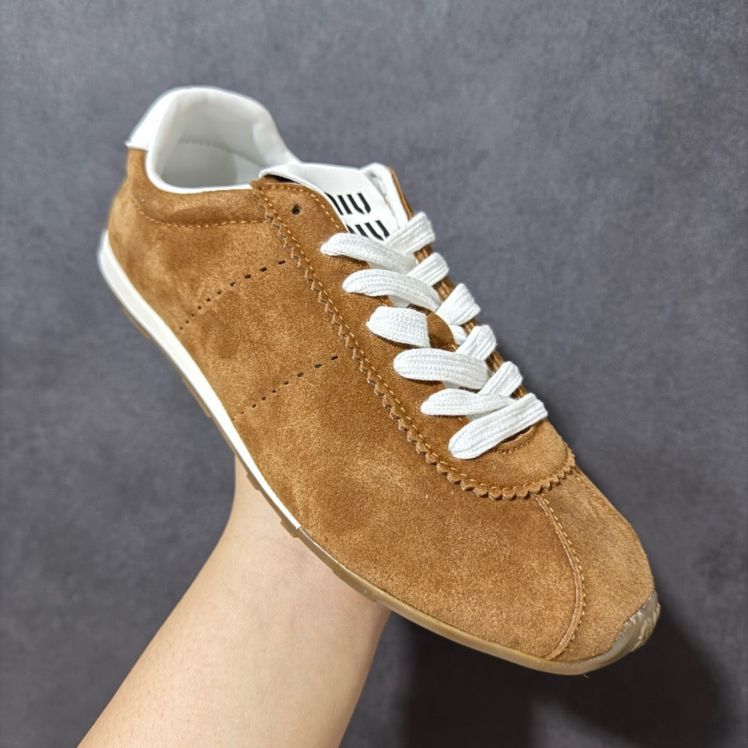 Miu Miu Plume Suede Sneakers