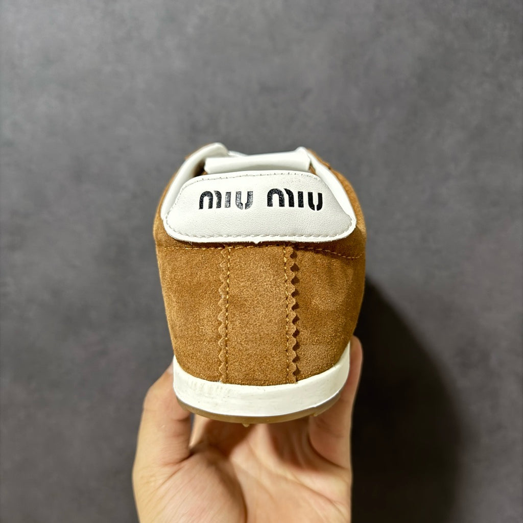 Miu Miu Plume Suede Sneakers