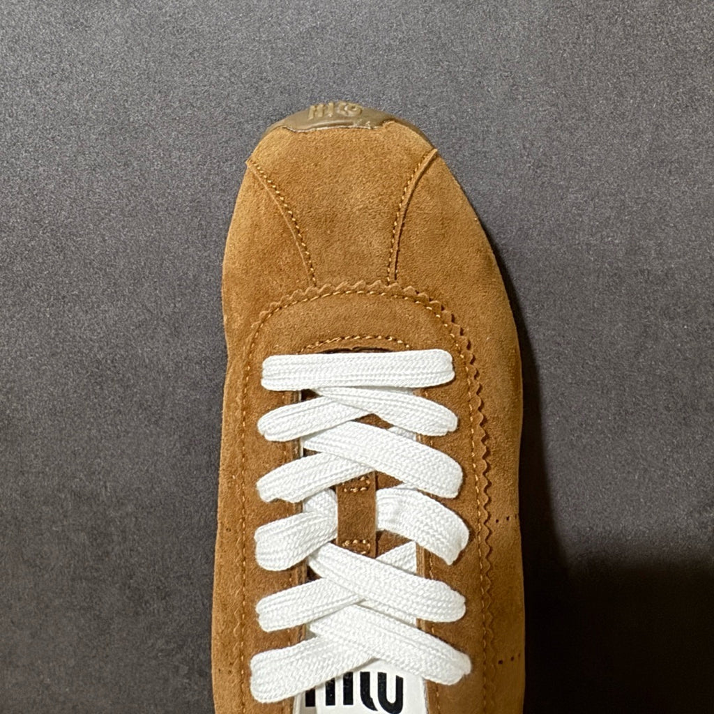 Miu Miu Plume Suede Sneakers