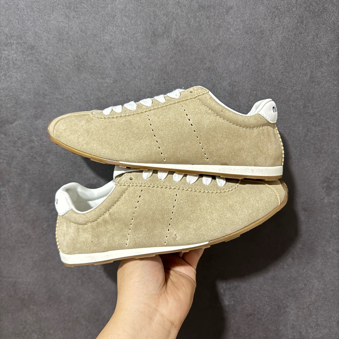 Miu Miu Plume Suede Sneakers
