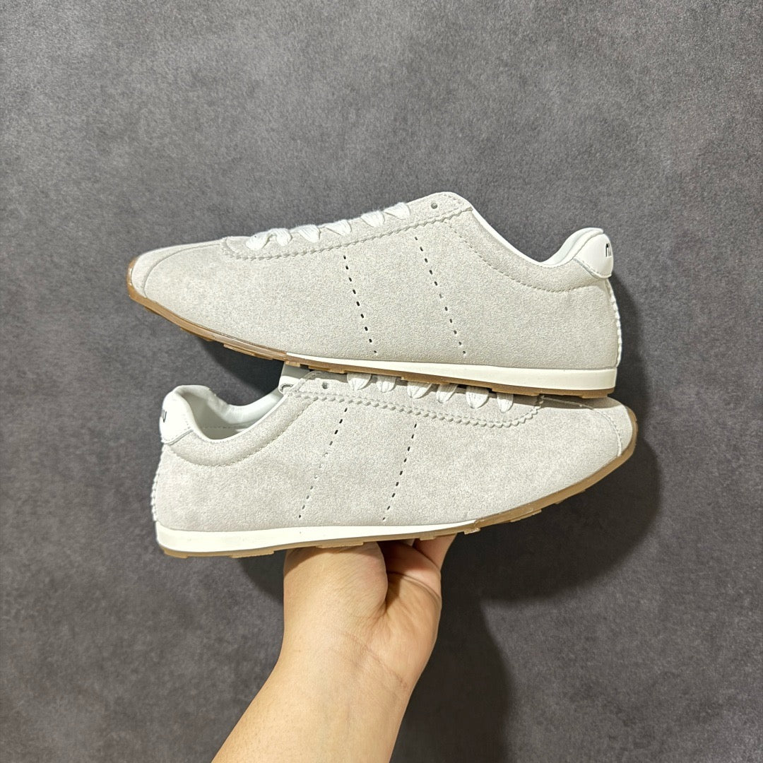 Miu Miu Plume Suede Sneakers