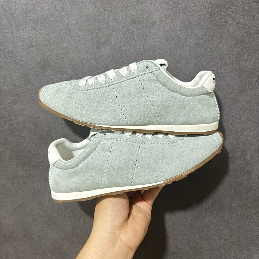 Miu Miu Plume Suede Sneakers