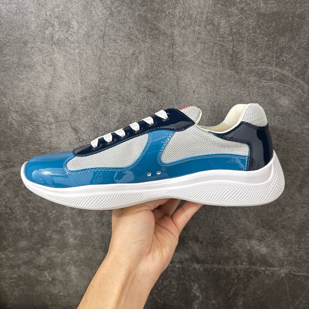 Prada America's Cup Sneaker in Patent Leather Multi