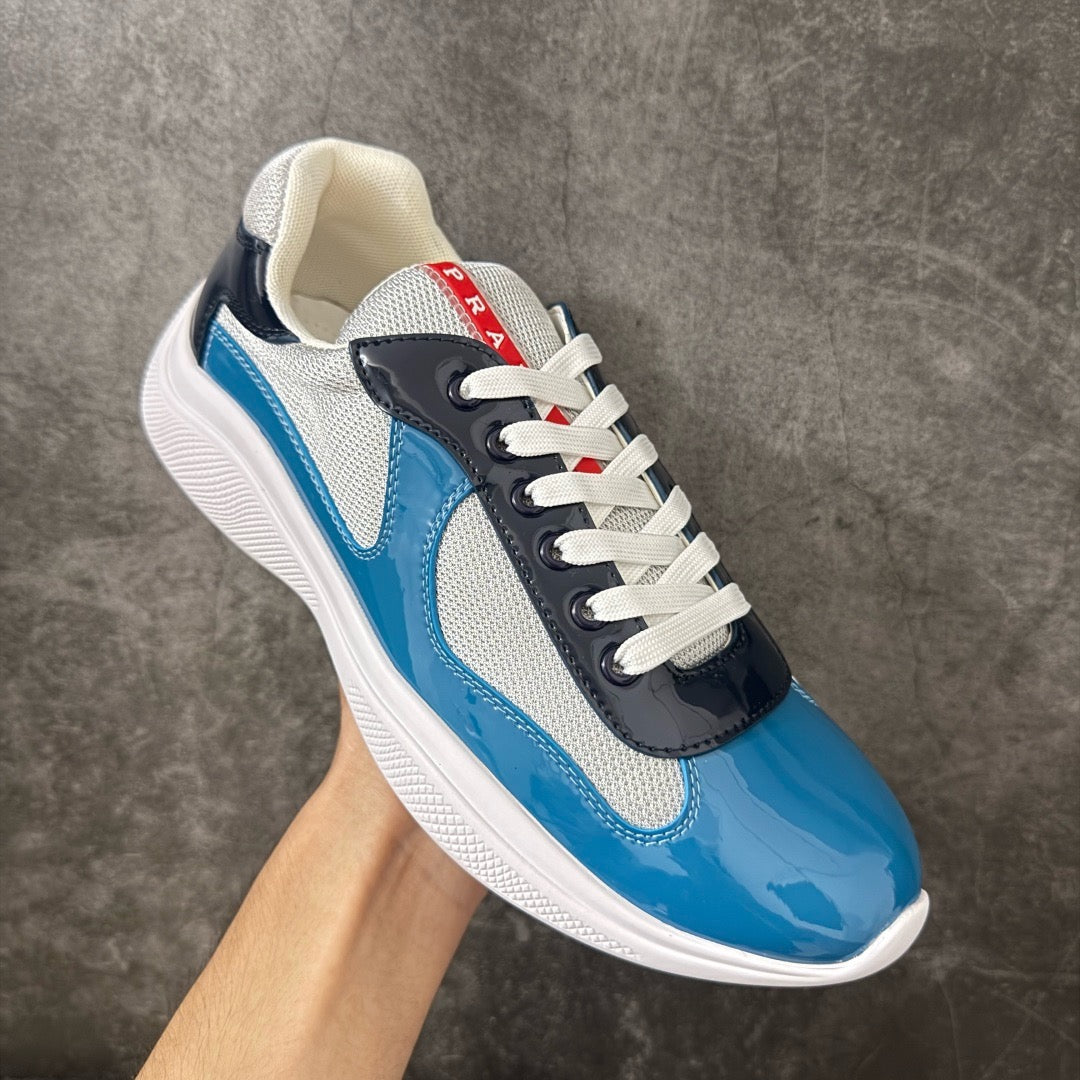 Prada America's Cup Sneaker in Patent Leather Multi