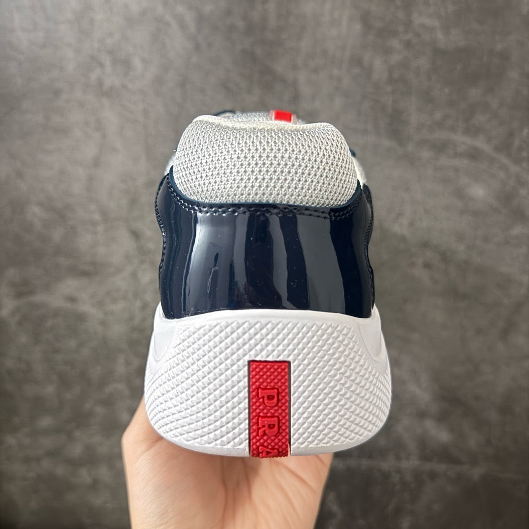 Prada America's Cup Sneaker in Patent Leather Multi
