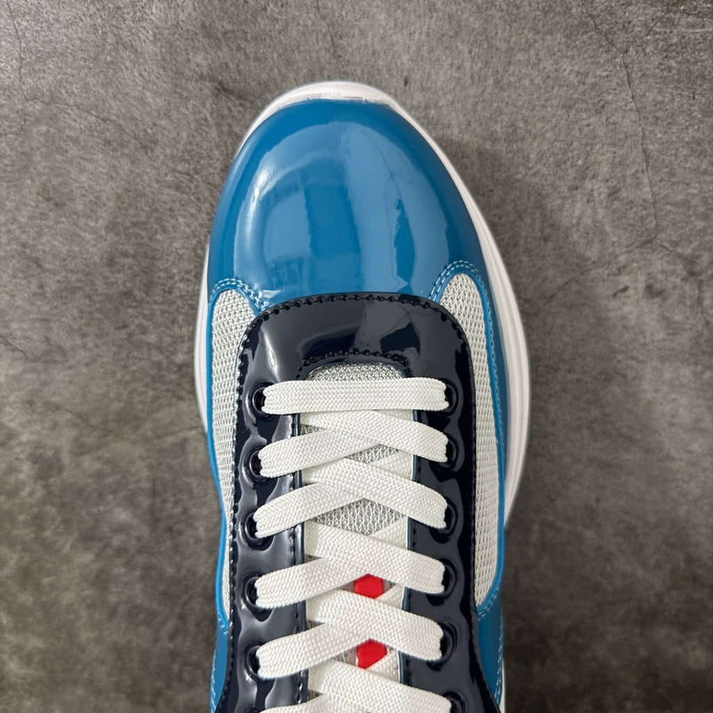 Prada America's Cup Sneaker in Patent Leather Multi