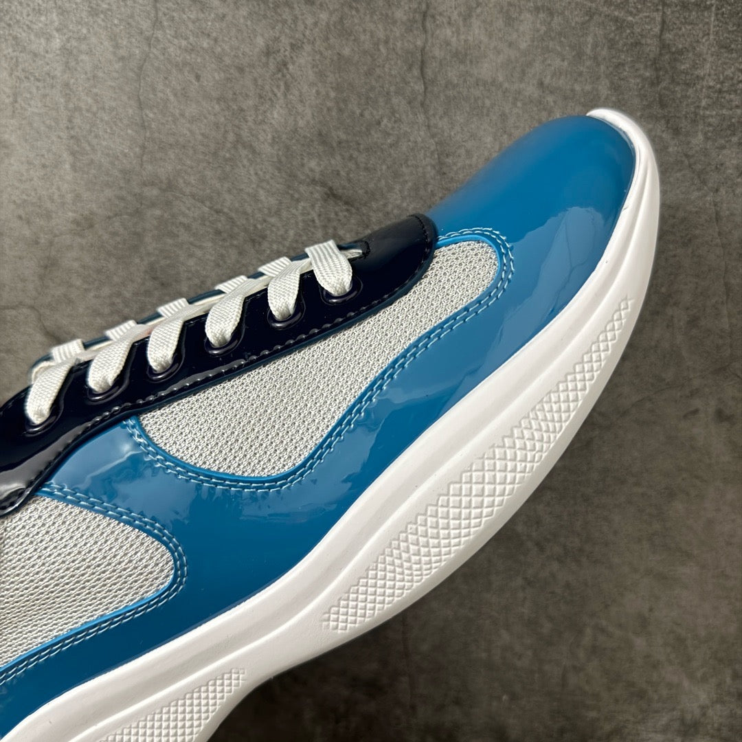 Prada America's Cup Sneaker in Patent Leather Multi