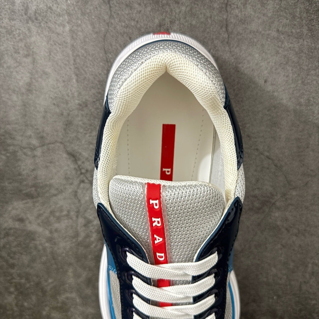 Prada America's Cup Sneaker in Patent Leather Multi